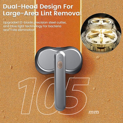 HomeBeyond Dual-Head Fabric Shaver, Electric Lint Remover, Rechargeable Lint