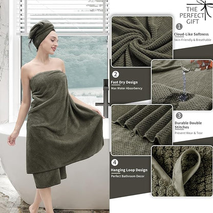 Extra Large Bath Towel Set of 4, Oversized Bath Sheet Super Soft Highly