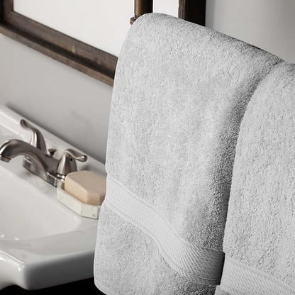Superior Egyptian Cotton Solid Towel Set, Washcloths 13” x 13”, Hand Towels 20”