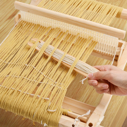 WILLOWDALE 16 Inches Rigid Heddle Loom with Stand, Weaving Loom Kit with Shed Stick, Wooden Multi-Craft Weaving Loom for Adults, Threads Warping Frame with Pegs and Yarn Stand, Frame Loom for Beginner