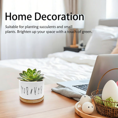 EVIHCG Barber Gifts Planter Pots, Hair Stylist Hairdresser Gifts for Women, Hair Beauty Tools Ceramic Succulent Plant Flower Planters for Home Office Desk Table Shelf(No Plants)