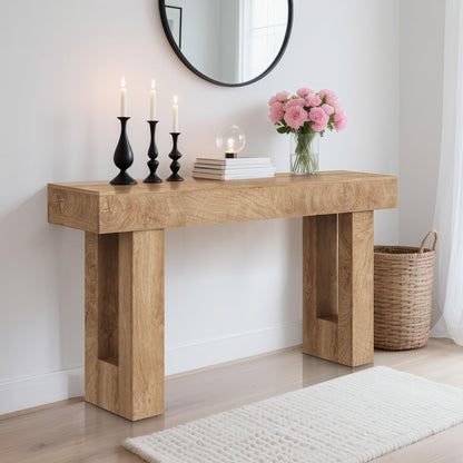 GarveeTech 63" Console Table for Entryway, Narrow Sofa Table Behind Couch, Wooden Hallway Table for Living Room, Foyer Entry Table