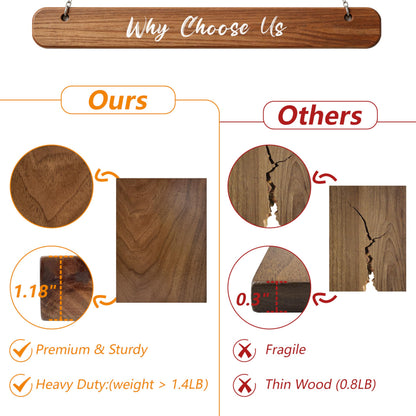 Luxdecor Walnut Book Ends Hold Heavy Books-7x6x5in Wood Bookends for Office Desk Non Skid, Decorative Walnut Bookend 2pack, Triangle Style