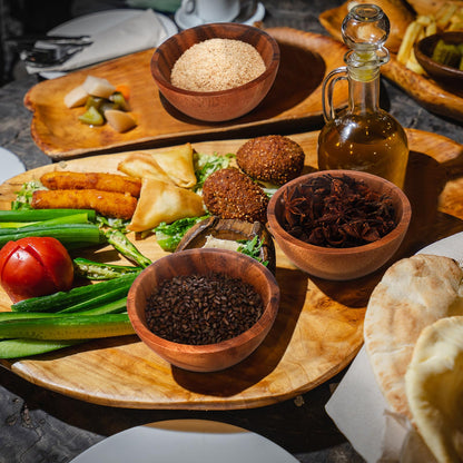 LOYIM 10 Pcs Acacia Wood Small Bowls 4 * 1.6 Inch 8 oz Hand Carved Round Wooden Salad Kitchen Mini Bowls Calabash Dip Tray Charcuterie Accessories for Serving Dipping Condiments Sauce Salsa Candy Nuts