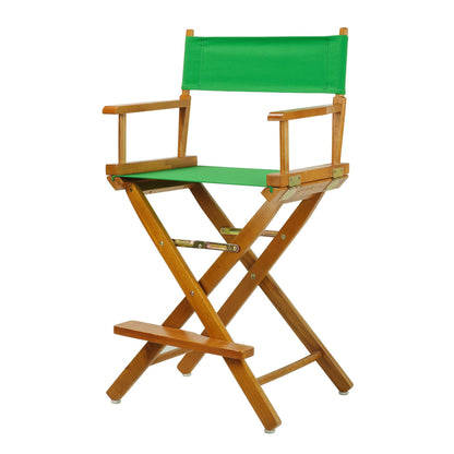 Casual Home Director's Chair ,Honey Oak Frame/Green Canvas,24" - Counter Height