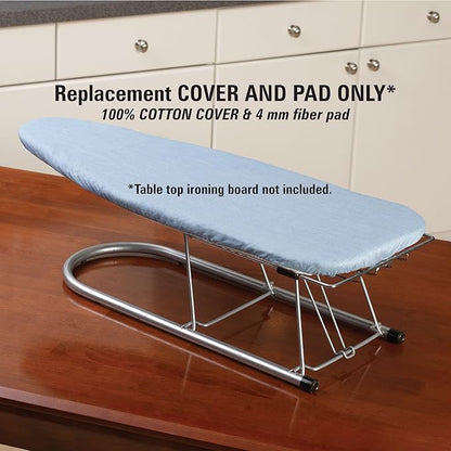 Household Essentials Tabletop Ironing Board Cover and Pad | Fits 30"-32" x 12"