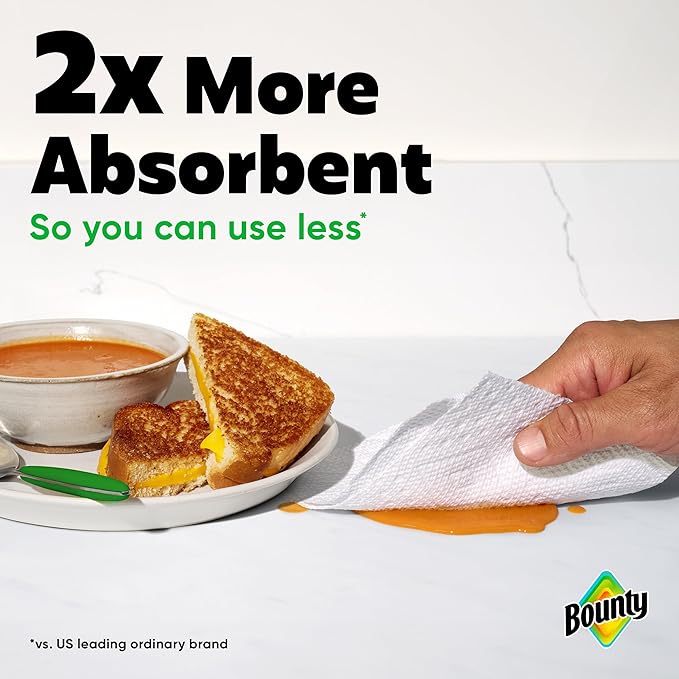 Bounty Select-A-Size Paper Towels, 2 Triple Rolls = 6 Regular Rolls