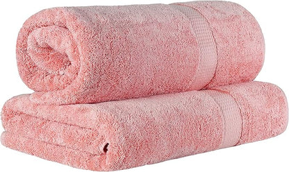 SUPERIOR Egyptian Cotton Pile Bath Sheet Set of 2, Ultra Soft Luxury Towels