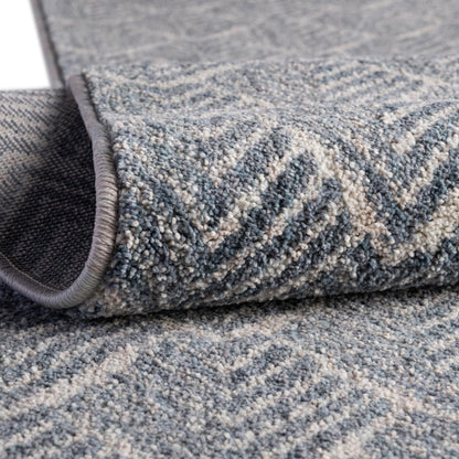 Unique Loom Eco Trellis Collection Area Rug - Osage (Rectangular 5' 3" x 8' 0", Harbor Blue/Ivory)