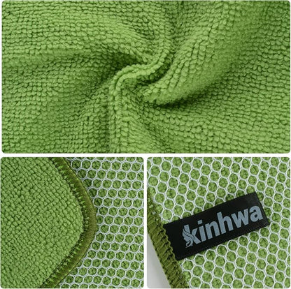 KinHwa Kitchen Washcloths for Dishes Absorbent Microfiber Dish Cloths Quick Dry