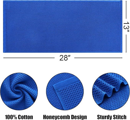Kitinjoy 100% Cotton Waffle Weave Kitchen Hand Towels