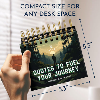 Motivational Calendar for Men – Daily Flip Calendar with 366 Inspirational Quotes – Inspirational Gifts for Him, Office Decor, Desk Accessories, Daily Affirmations, Perpetual Desk Calendar, Office Gifts