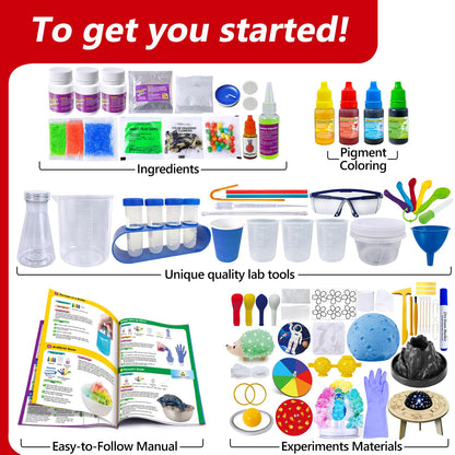 UNGLINGA 300+ Experiments Science Kit for Kids | S.T.E.M Educational Toys with Lab Manual | Volcano, Crystal Growing, Chemistry Set | Christams Birthday Gifts for Boys & Girls