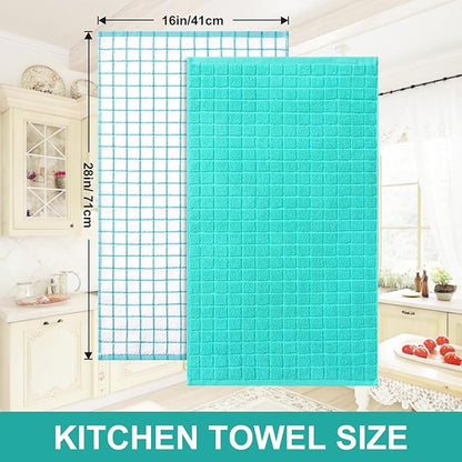 Homaxy Premium Cotton Kitchen Towels 16"x 28", Large Natural Ring Spun 390 GSM