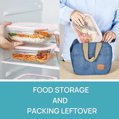 Vtopmart 5 Pack 35oz Glass Food Storage Containers