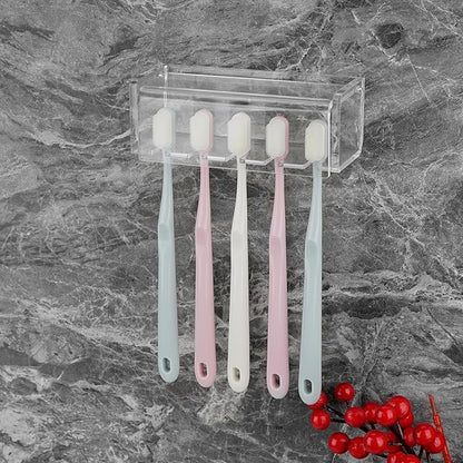 5 Slots Wall Mount Toothbrush Holder