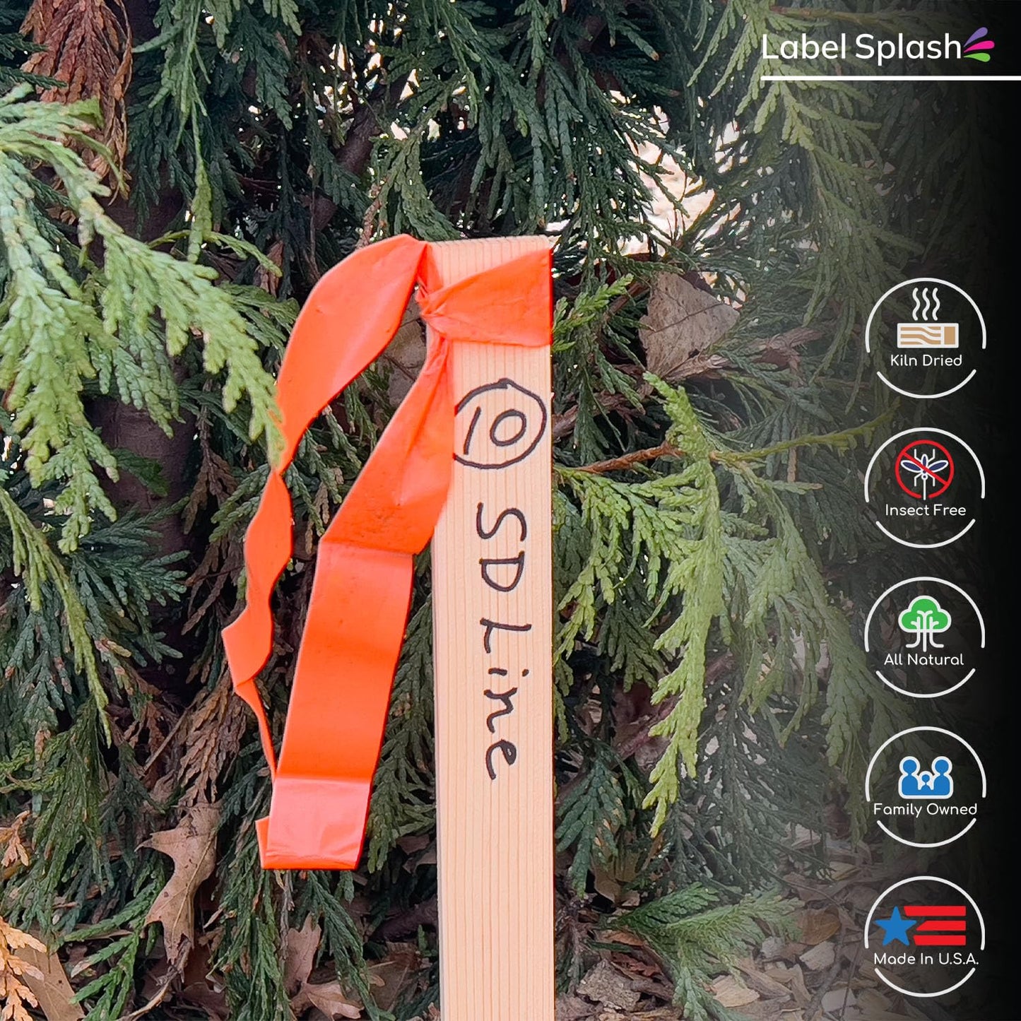 Wood Stakes 17.5" or 12" – 24 or 48 Pack Wooden Stakes for Marking, Paint Stir Sticks, Survey Stakes, Landscaping, Garden Markers, Craft Sticks, Shims, Construction, Plant Labels, Made in USA