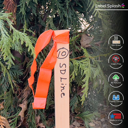 Wood Stakes 17.5" or 12" – 24 or 48 Pack Wooden Stakes for Marking, Paint Stir Sticks, Survey Stakes, Landscaping, Garden Markers, Craft Sticks, Shims, Construction, Plant Labels, Made in USA
