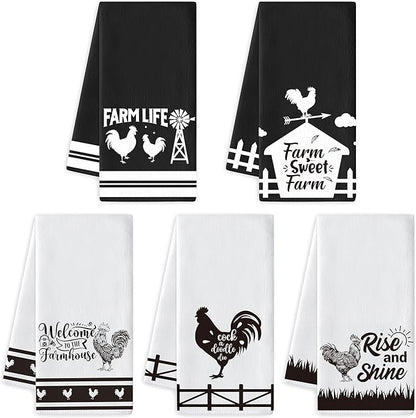 R HORSE Funny Chickens Kitchen Dish Towe