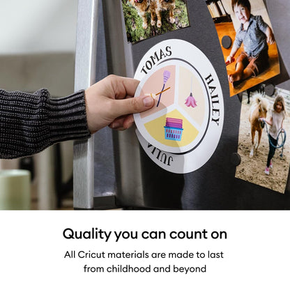 Cricut® Printable Magnet Sheets - 8.5 in x 11 in (8 Count) - Create Custom Magnets - Thin, Flexible, & Compatible with Your Inkjet Printer - Works with Cricut Maker™, Explore™, Joy™ Xtra, & Venture™