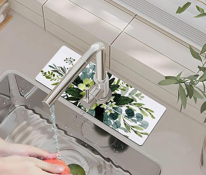 Kitchen Sink Splash Guard Faucet Mat -1 PC Super Absorbent Fast Drying Mat Sink