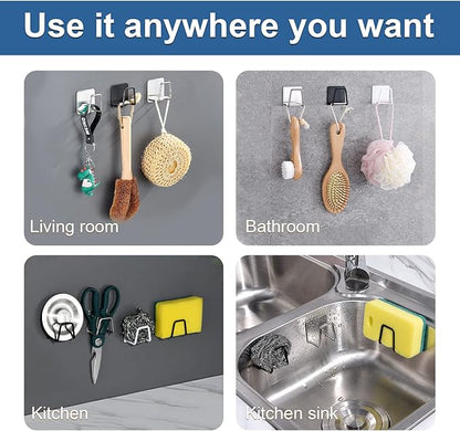 2Pcs Sponge Holder for Kitchen Sink, Strong Adhesive Sponge Holder for Sink