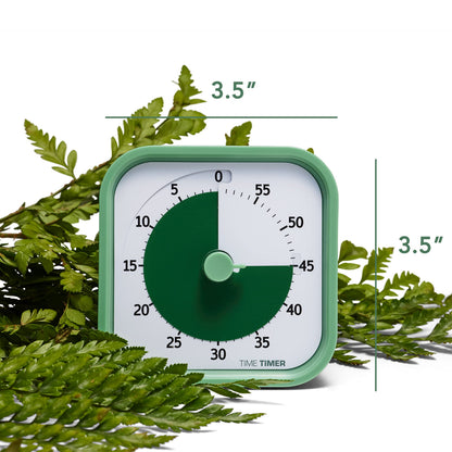 TIME TIMER Home MOD – 60-Minute Visual Timer, Home Edition, Silent Operation, for Homeschool Supplies, Study, Office & Meetings (Fern Green)