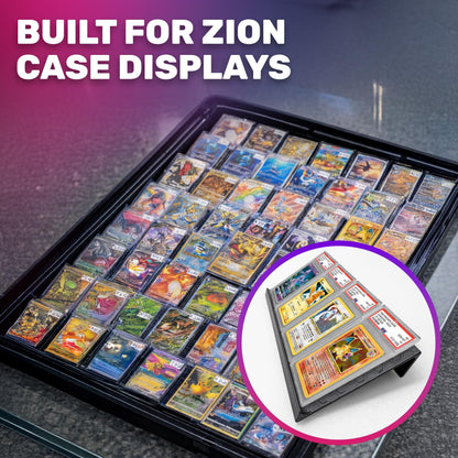 Head Concepts Trading Card Display Risers for Zion Cases - Tiered Display Stand for Zion Cases & Retail Glass - Graded Card Display Stand for MTGG & Sports Cards - 10 Pack - Made in USA