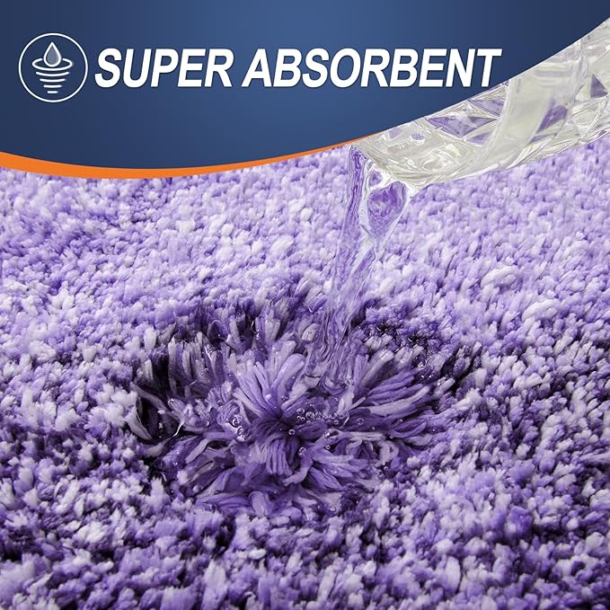 OLANLY Bathroom Rugs Mat 36x24, Extra Soft Absorbent Microfiber Bath Rugs, Rubber Backing, Quick Dry, Machine Washable Bath Mats for Bathroom Floor, Tub and Shower, Home Decor Accessories, Violet