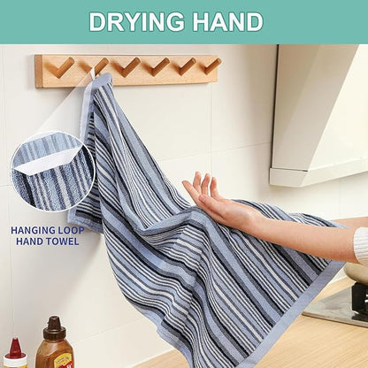 SALAS Kitchen Dish Towels for Drying Dishes, Large Cotton Kitchen Cloths Hand