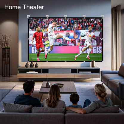 Projector Screen 120 inch，Portable Movie Projector Screen 16:9 HD Indoor Outdoor Double Sided Rear Projection Screen Video for Home, Party, Office, Classroom