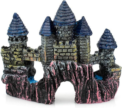 Fish Tank Decorations,Vintage Castle Cave Hideouts & Resin Aquarium Decorations,Fish Tank Accessories, Safe for Betta Fish