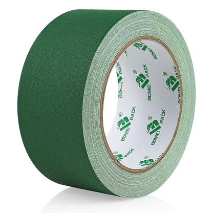 BOMEI PACK 1 Pack Dark Green Gaffer Tape 2inch x 20yds, Matte Non-Reflective Stage Tape, No Residue Hand Tear, for Labeling, Cable, Photo Studio, Painters and Ductwork