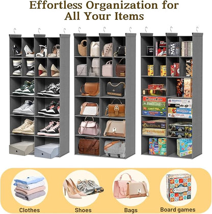 Ofiray-home 6 Tier Hanging Closet Organizer, 16 Compartments Sweater Organizer