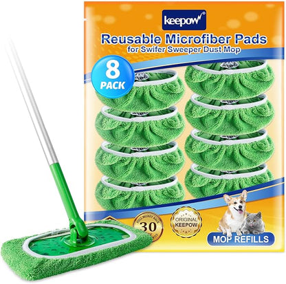 KEEPOW Reusable Mop Pads Compatible