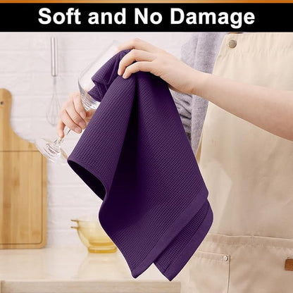 Homaxy 100% Cotton Waffle Weave Kitchen Towels