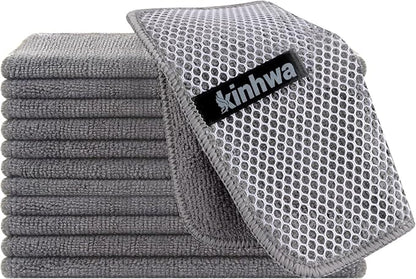 KinHwa Kitchen Washcloths for Dishes Absorbent Microfiber Dish Cloths Quick Dry