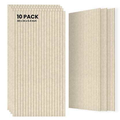 10 Pack Large Acoustic Panels, 47.2 x 23.6 x 0.35 Inch Sound Proof Foam Panels for Walls，Premium Noise Dampening Panels,Sound Panels for Media Room, Office and Studio,Camel