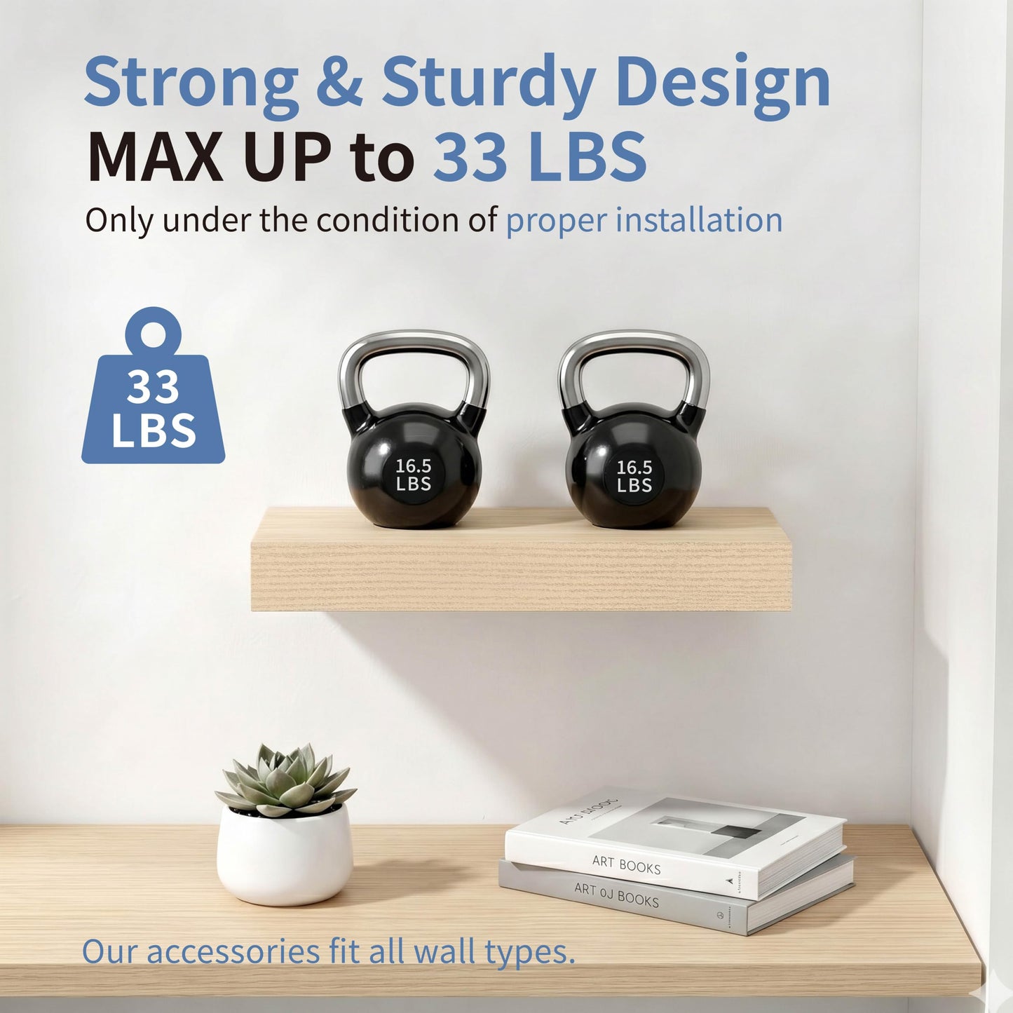 Mifurn Floating Shelves for Wall, Bathroom Shelves Over Toilet, Wall Shelves & Book Shelf for Room, Hanging Shelf, Modern Wooden Wall-Mounted Small Floating Shelves, 12x7x1.5 in (Oak, Set of 2)