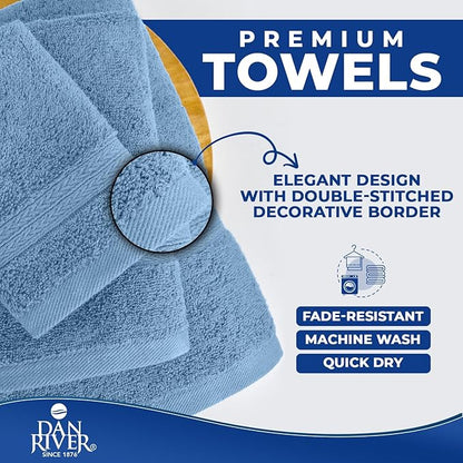 DAN RIVER 8 PC Luxury Bath Towels