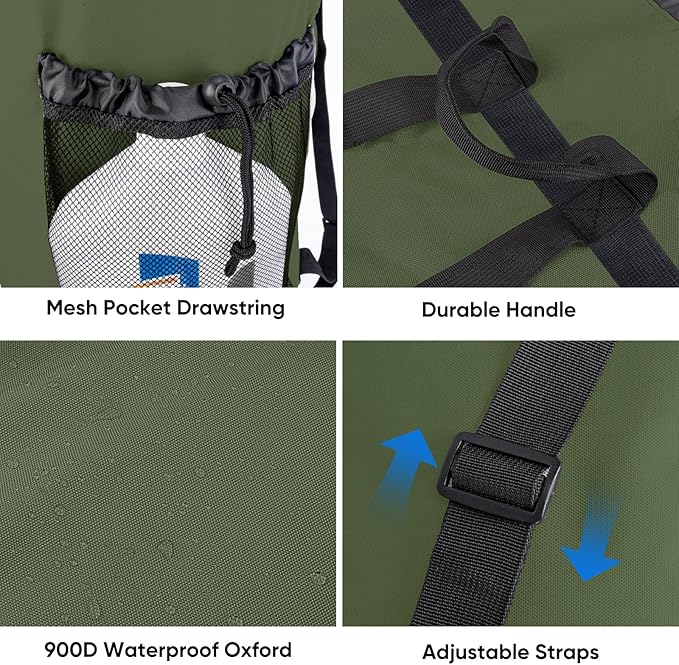 BALEINE 150L Laundry Bag Backpack, 900D Oxford Fabric Large Travel Laundry Bags