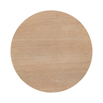 Kate and Laurel Foxford Modern Tiered Round Drink Table, 12 x 12 x 30, Light Natural, Transitional Two-Tier Circle Plant Stand for Use as Living Room Pedestal Table or Small Bedroom Nightstand