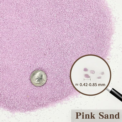 FANTIAN 5 lbs Pink Sand, Decorative Sand for Aquarium, Fish Tank, Paintings, Candle, Vase Filler, Wedding Ceremony, Arts Crafts and Bowl Fillers