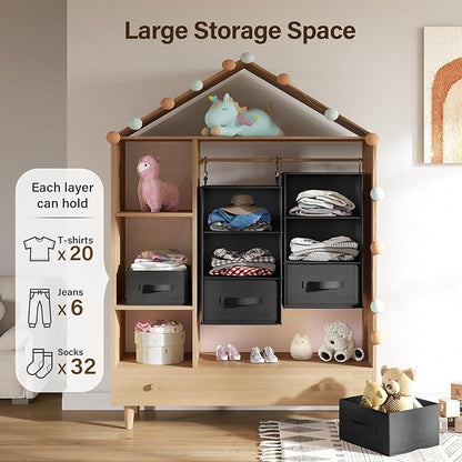 Pipishell 6-Shelf Hanging Closet Organizer