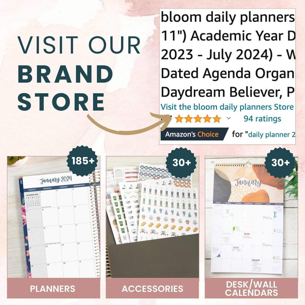 bloom daily planners Undated Perpetual Desk Easel/Inspirational Standing Flip Calendar - (5.25" x 5.5") (The Best is Yet to Come)