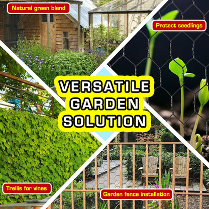 Yardbliss Premium Black Chicken Wire Fencing12inx150ft, PVC Coated Chicken Wire, Poultry Netting, Galvanized Chicken Wire Barrier for Floral Arrangements/Craft Projects/Pet/Rabbit