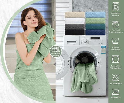Extra Large Bath Towel Set of 4, Oversized Bath Sheet Super Soft Highly