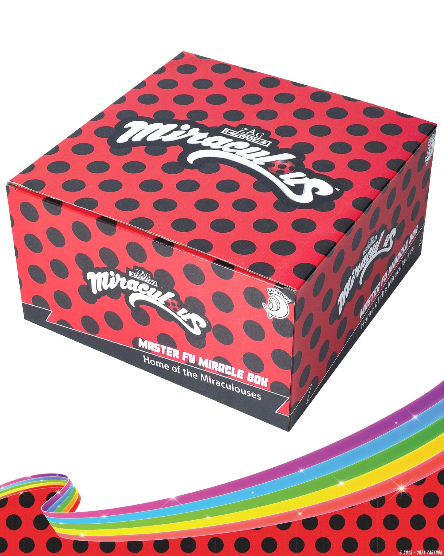 corimori Miraculous Ladybug Officially Licensed Wooden Chest, Master Fu Miracle Box, 26 cm