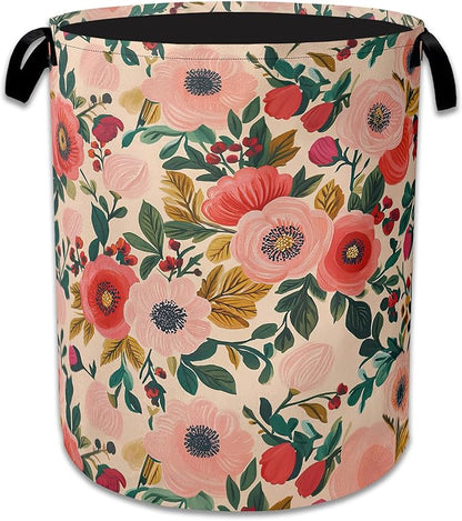 Vintage Flowers Laundry Hamper
