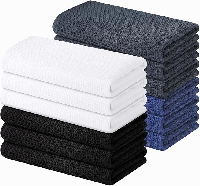 Homaxy 100% Cotton Waffle Weave Kitchen Towels